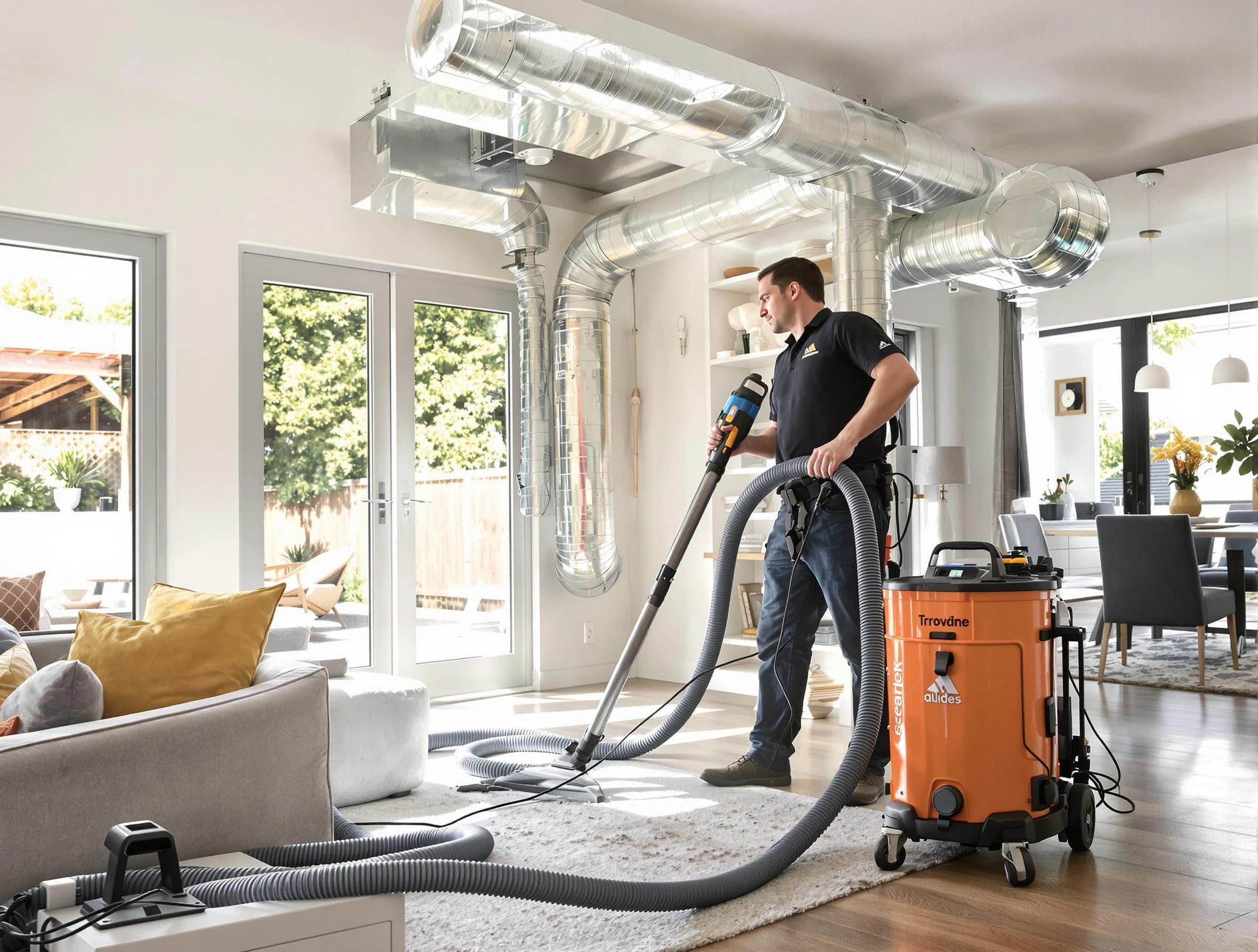 Murrieta Air Duct Cleaning specialist performing thorough residential duct cleaning using advanced equipment in Murrieta